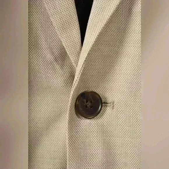 NWT SELECTED HOMME Tan  Beige Polyester Stretch Soft Jersey Blazer Jacket 40R - Picture 7 of 11